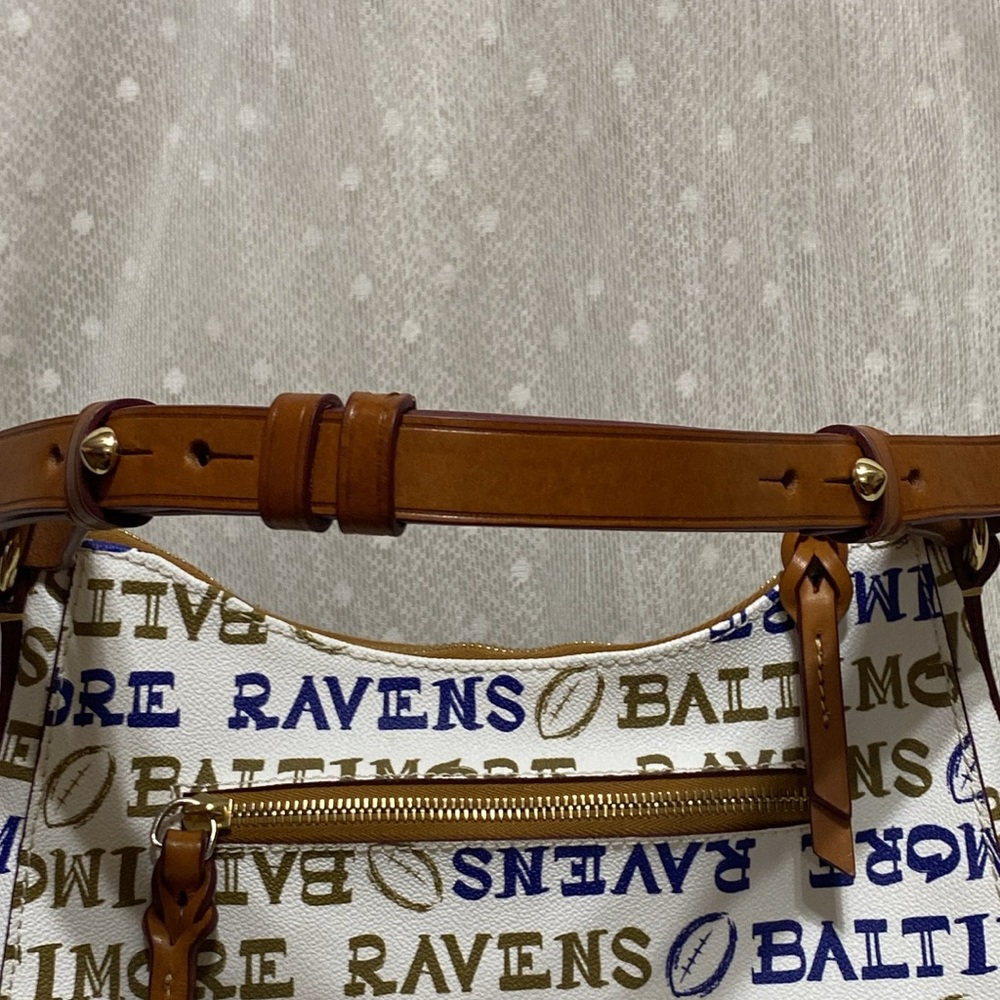 Dooney & Bourke Baltimore Ravens Doodle Small Kiley Hobo - Picture 10 of 16
